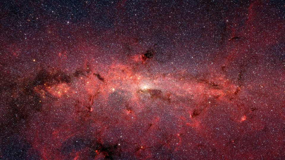 Infrared view of the dense star fields at the center of the Milky Way